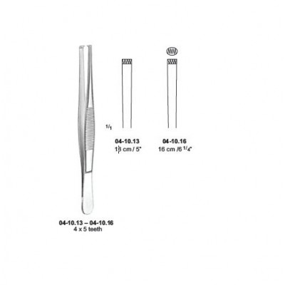 4 x 5 Teeth, Tissue Forceps